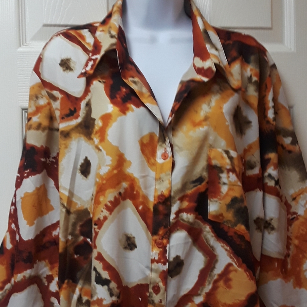 Tan print Top
